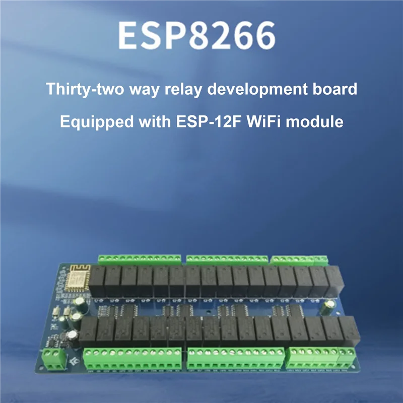 DC24V Power Supply ESP8266 Development Board WiFi 32-Way Relay Module ESP-12F Secondary Development Board HOT