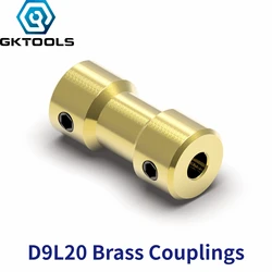 Gktools d9l20 2mm/2.3mm/3mm/3.17mm/4mm/5mm/6mm真ちゅう製フレキシブルモーターシャフトカップリングカプラーモーター伝送コネクタ