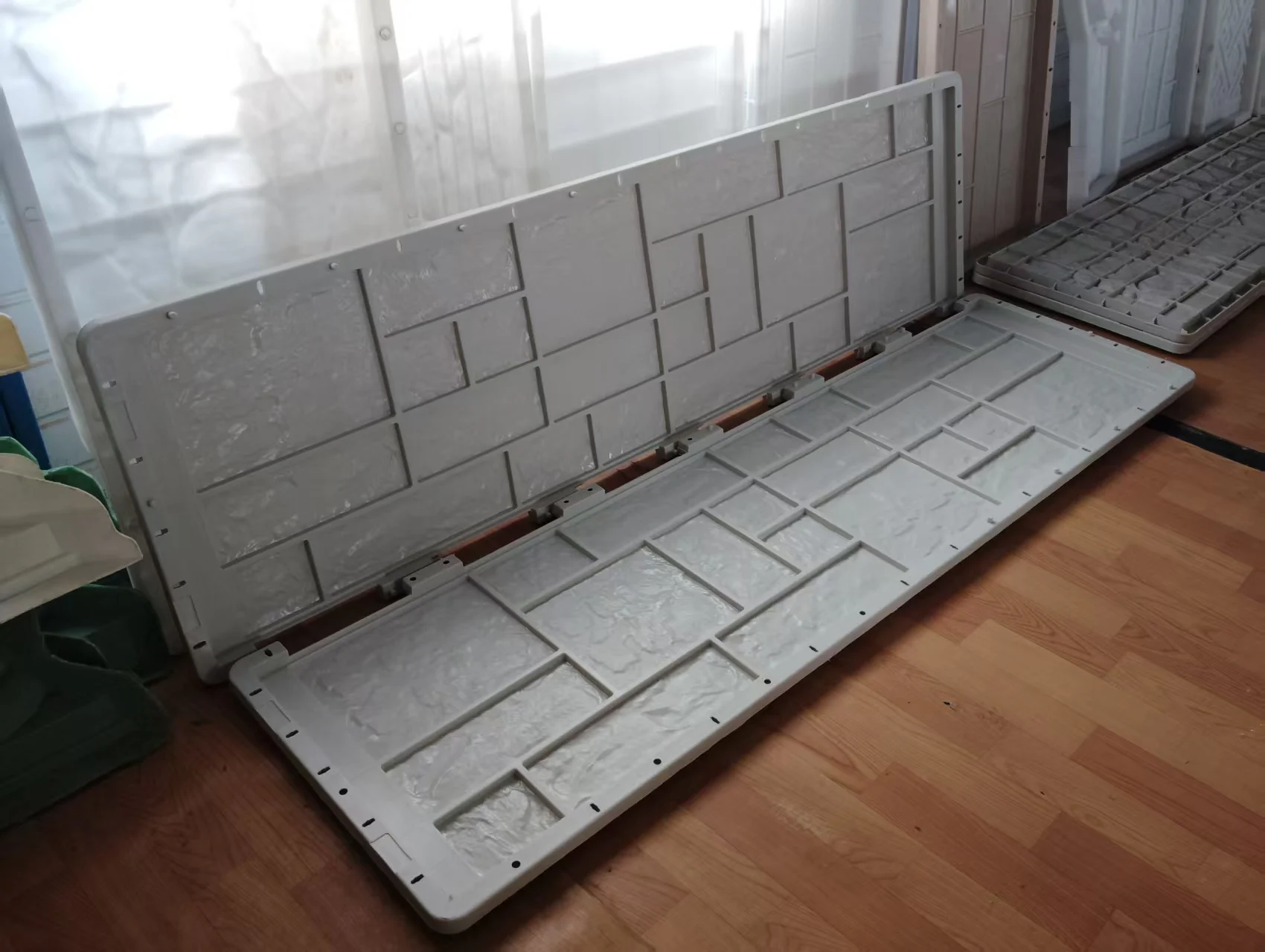 Precast Concrete Wall Panel Mold PP Plastic Reusable Cement Fence Wall Formwork For Villa Garden Boundary Decorative Wall