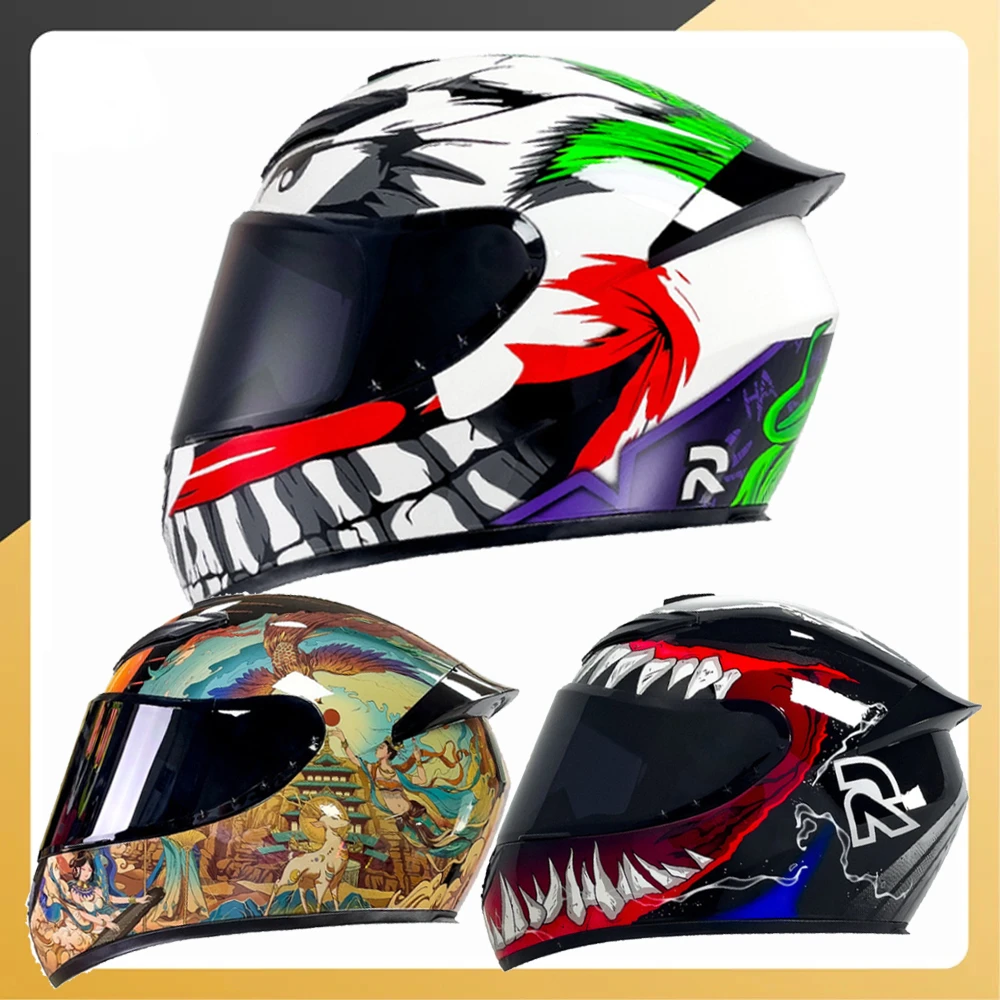 

For Venom Full Face Motorcycle Helmet Motocross Racing Helmets Moto Adult Motorbike Street Touring Riding Casco Capacete DOT