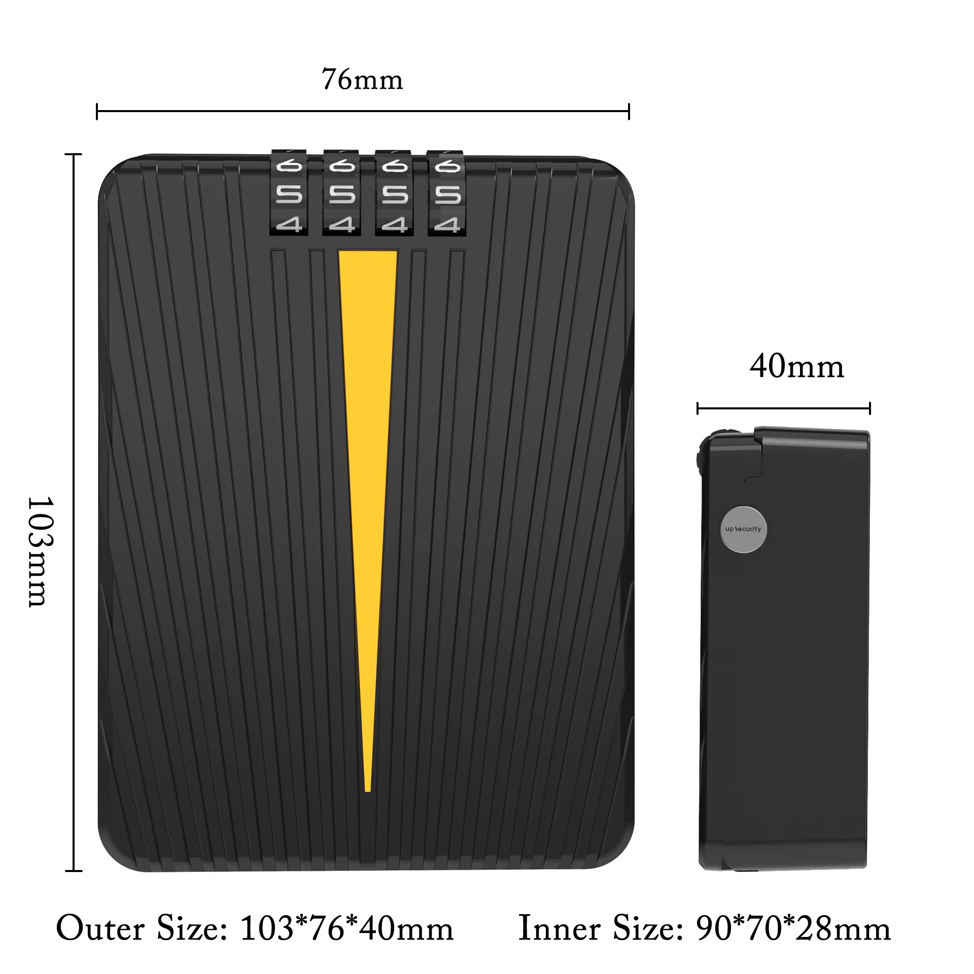 Creative Color Wall Mounted Key Safe Box 4-digit Code Lock Password Plastic Money Safe Storage Box For Home Office Student Desk