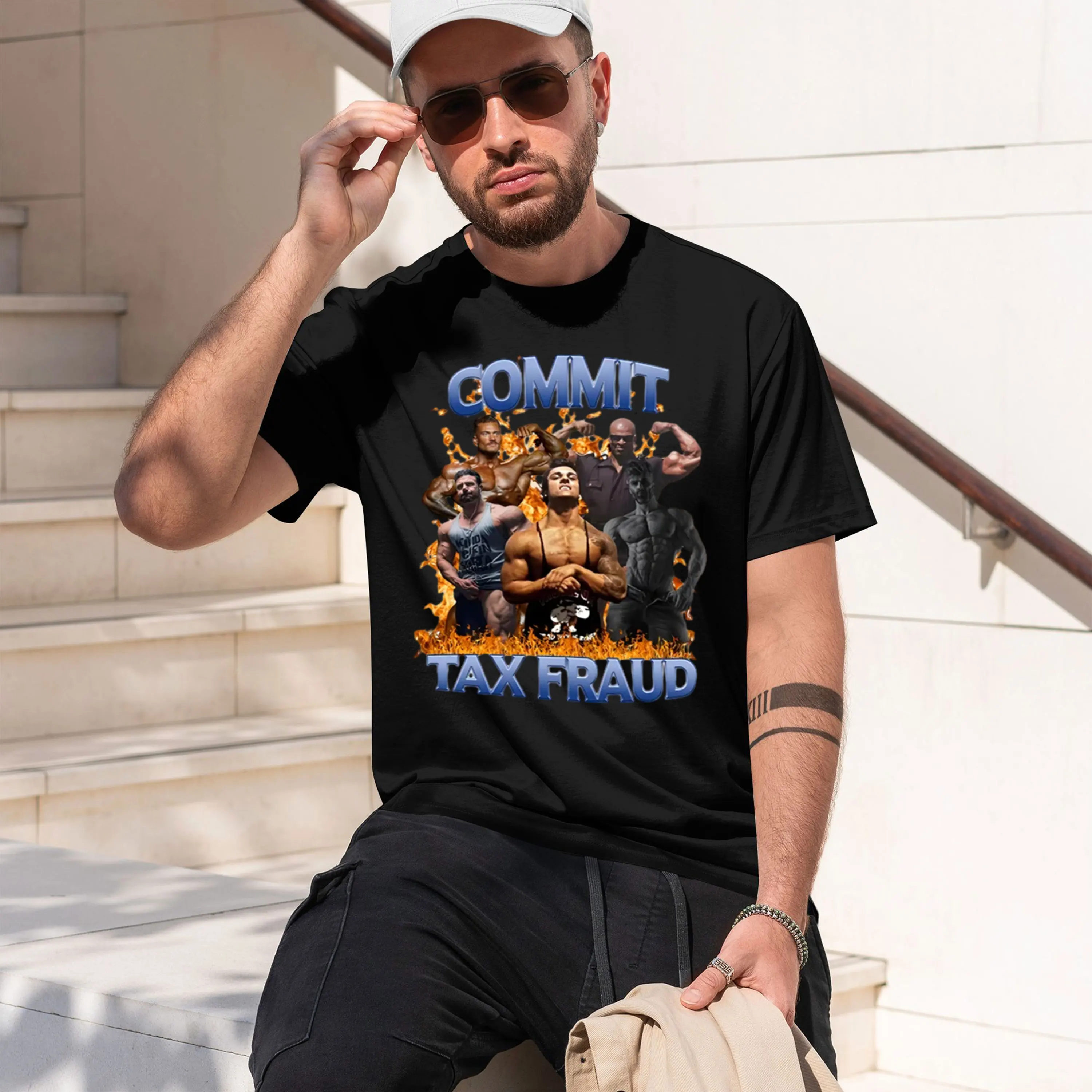 Commit Tax Fraud Funny Graph T Shirts Casual Short Sve T-shirt Men's Clothing Vintage d Tee Shirt Streetwear 2026 New Model Shor