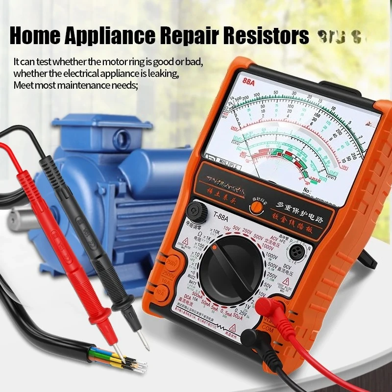 High-Precision Analog Multimeter T88A T88B T88C AC DC 2500V Voltmeter Ammeter Resistor Pointer Tester Tool
