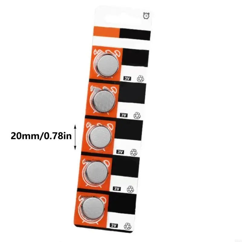 5PCS交換ボタンバッテリー3V CR2025セルコインリチウムバッテリー