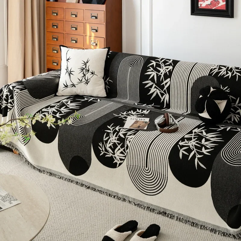 Home Sofa Cover Chenille Sofa Towel Living Room French Style Home Decoration Sofa Cover Couch Cover Tassel Edge