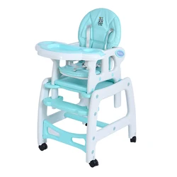 Chaise haute multifonction 3 en 1 pour bébé, en plastique, avec table, design unique