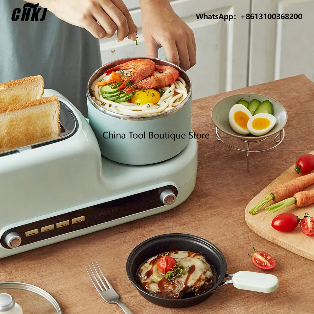Breakfast Machine Household Toast Multi-functional Small Four In One Toaster Automatic Toaster Driver Hot Dog  Bread Machine