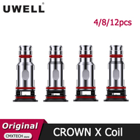 4/8/12pcs Uwell Uwell CROWN X Coil 0.3ohm 0.6ohm Mesh Coil For E Cigarette Uwell Crown X Pod Kit