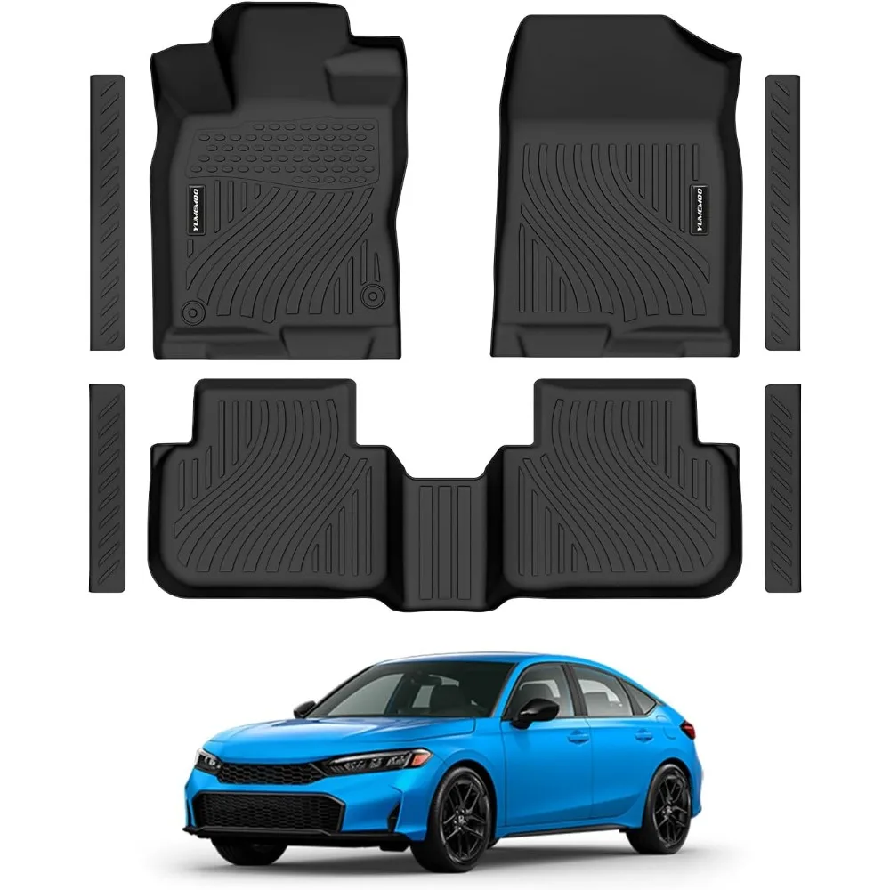 

Custom Fit Car Floor Mats Liners for 2022-2026 Sedan Hatchback Full Set Anti Slip 1st 2nd Row Door Sill Guards