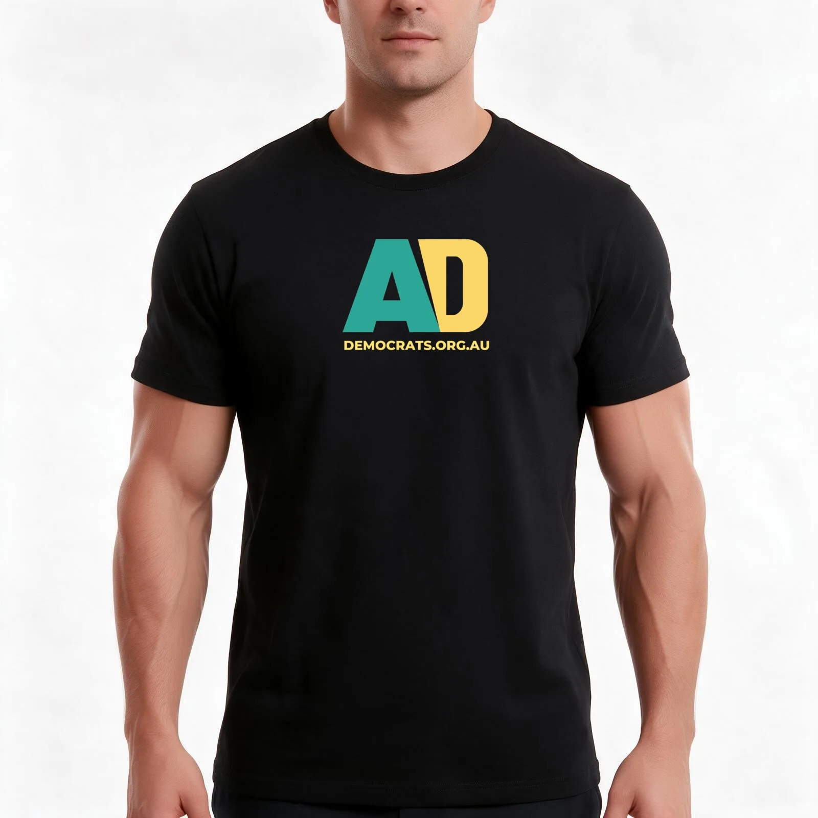 AD Logo URL Back T-Shirt, Summer Casual Cotton Tee, Oversized Streetwear Tops, Vintage Graphic Print, Loose Fit Short Sleeve