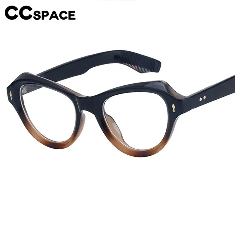 B57581 Trendy Rivet Anti Blue Light Reading Glasses Casual Retro Cat Eye Presbyopia Eyeglasses Diopter +50+100+150+200+300+350