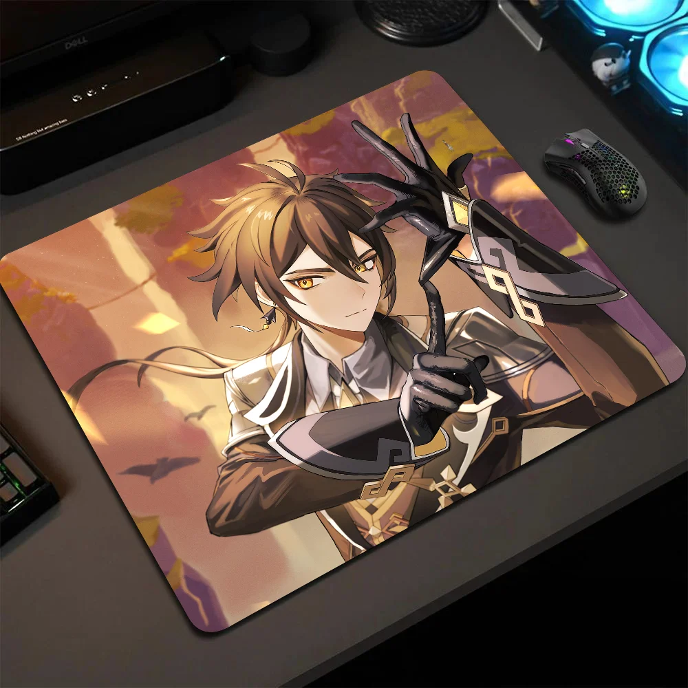 

Zhongli Genshin Mousepad Small LockEdge Mouse Pad For Gamers Computer Desk Pad Rectangular Anti-slip Rubber