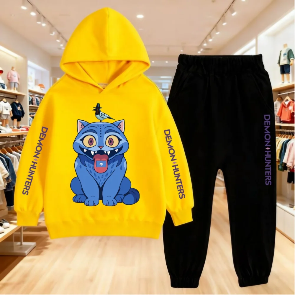

KPop Demon Hunters Printed Children's Hoodie + Pants Sports Suit KPop Demon Hunters Korean Style Children's Hoodie Suit