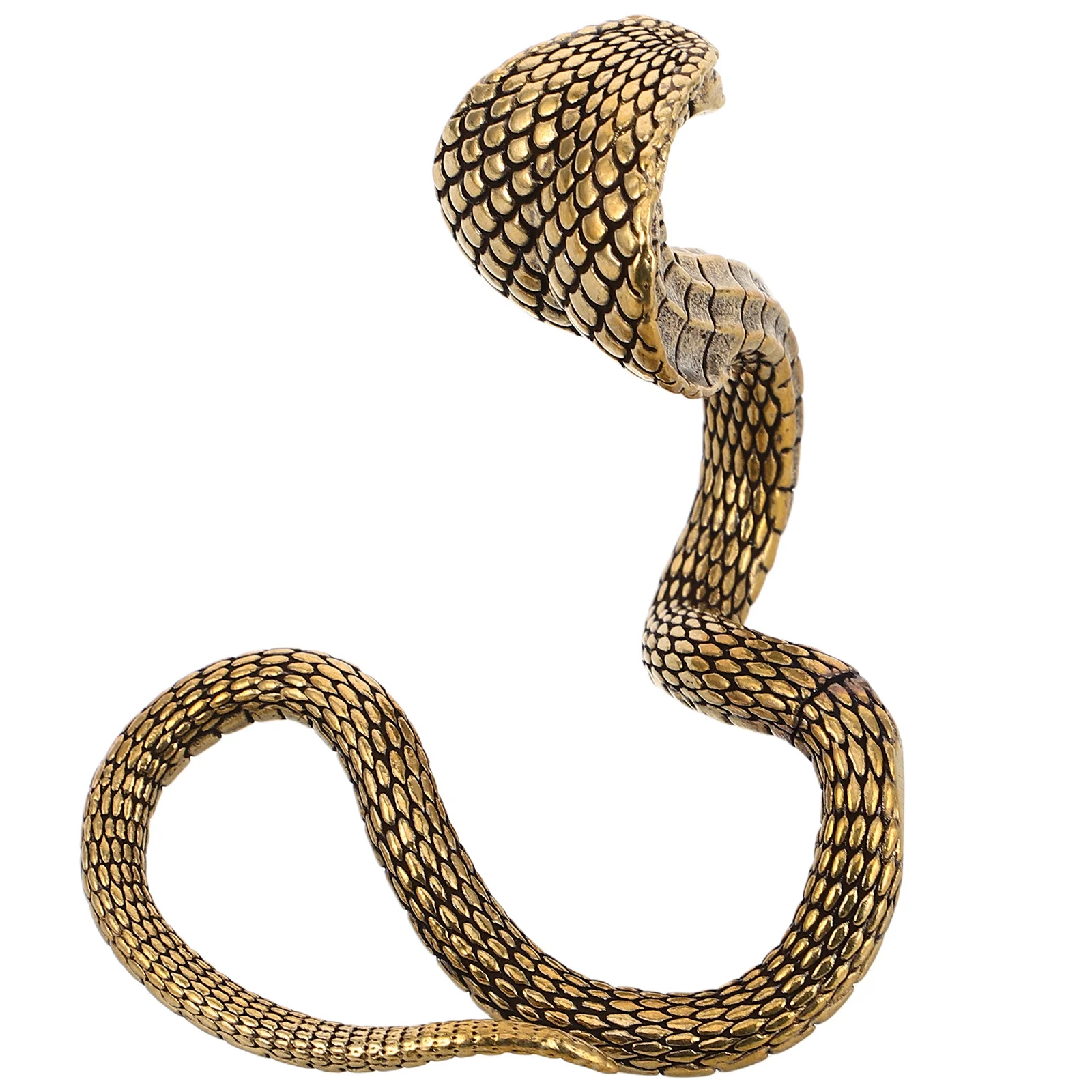 

Brass Snake Statue Chinese Zodiac Animal Sculpture 2025 New Year Decor Desktop Table Centerpiece Lifelike Metal Home Decoration