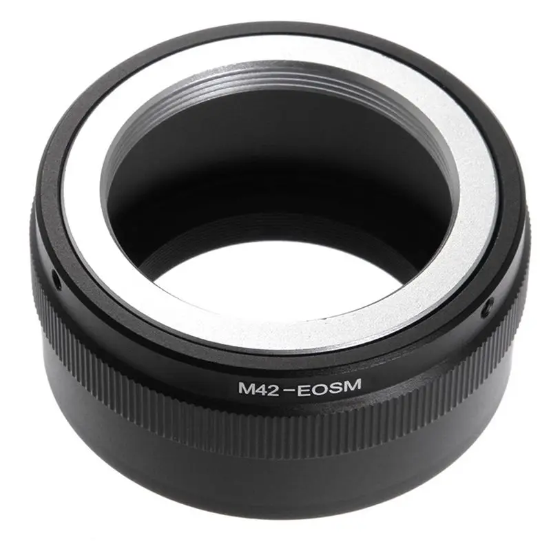 Pierścień adaptera ABFM-M42-EOSM do obiektywów M42 42mm, kompatybilny z aparatami Canon EOS M EF-M M2 M3 M5 M5II M6 M10 M50 M50II M100