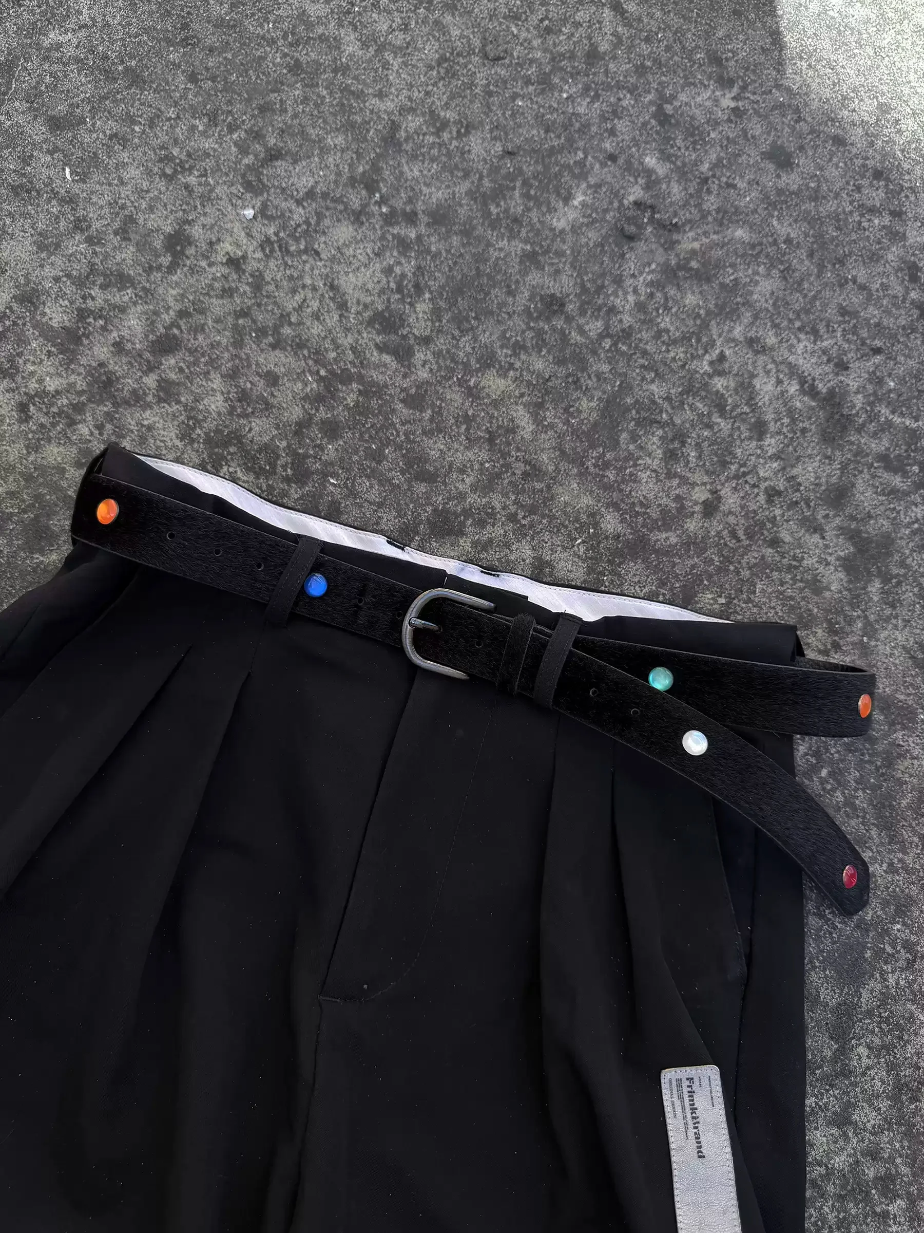 

Ремень унисекс из искусственной кожи с эффектом кошачьего глаза и отделкой под конский волос, в стиле ретро, с эффектом потертости, в американском панк-стиле, для уличной моды