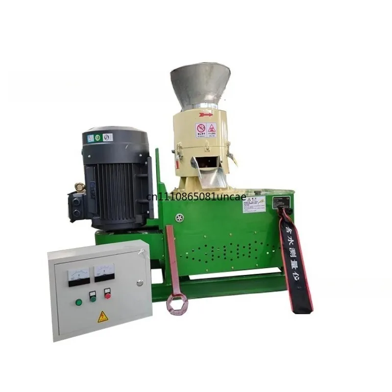 For Wood Sawdust Pellet Maker Flat Die Biomass Granulator Biofuel And Livestock Feed Pellet Processing Machine