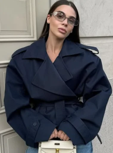 Elegant Lace Up Solid Overcoat Women Chiclapel Collar Button Full Sleeve Loose Coat Autumn Female Street New Oversize Outerwear 30 S455dbc4111df4a319fdf96786d06c292V
