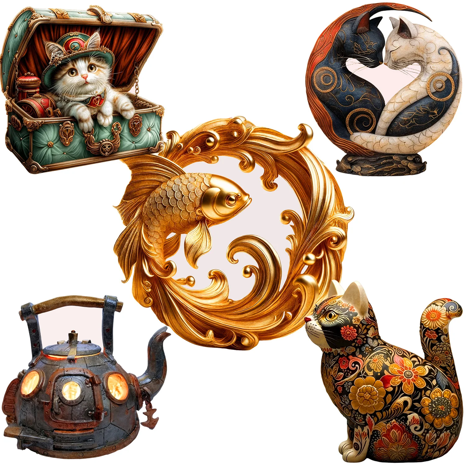 Creative Wooden Puzzles With Unique Irregular Shapes Creative Handmade Decorations Holiday Gifts Stress Relieving Adult Games
