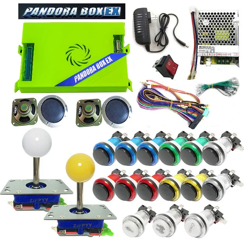 

Newest Original Pandora EX 3300 in 1 Kit Copy SANWA 8 Way Joystick 28MM 5V LED Push Button DIY Arcade Machine Home Cabinet