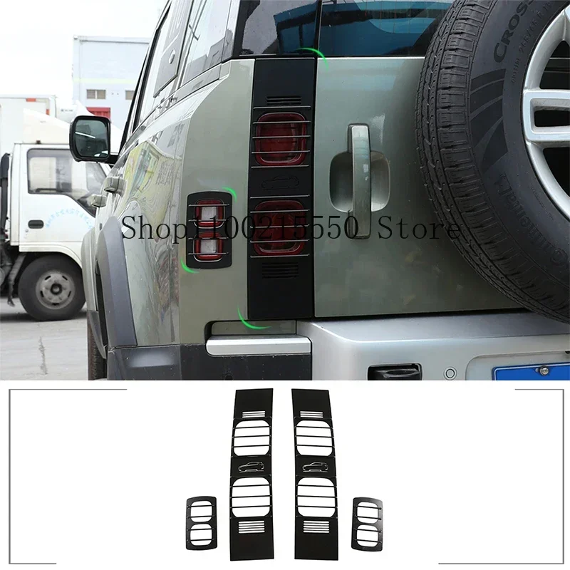 For Land Rover Defender 90 110 2020-2022,Metal Car Rear Lamshade Brake Indicator Light Reversing Lamp Protection Cover Accessory