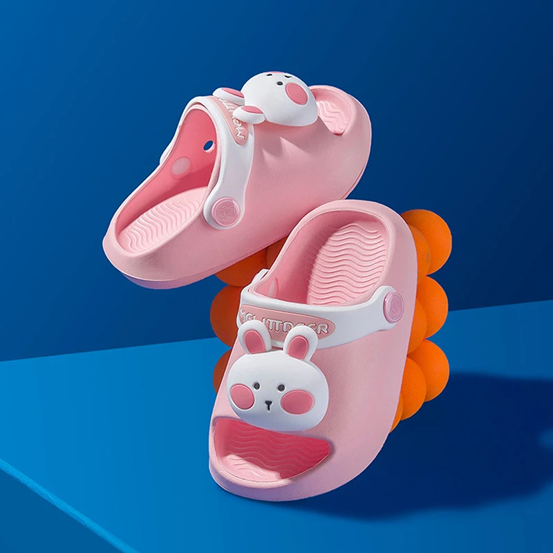 

Children Summer Cartoon Cute Soft-Soled Children'S Slippers Thick-Soled Slippers Girls Non-Slip EVA Indoor Home Bathroom Sandals