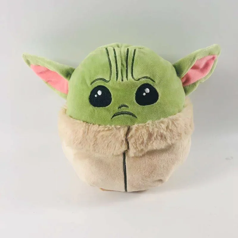 Disney-Baby Yoda Grotu Boneca De Pelúcia Travesseiro, Pode Ser Virado, Figura de Ação Anime, Brinquedos para Meninas, Presentes de Aniversário