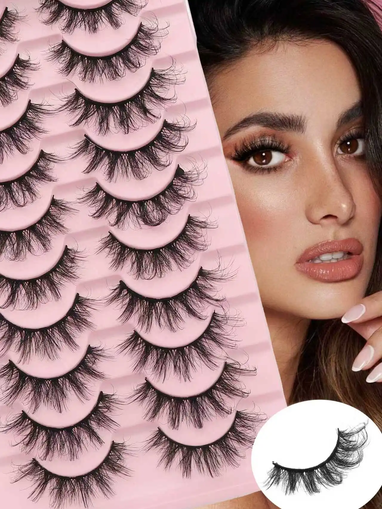 Fox Eye False Eyelashes D Curl Cluster Lashes Book Natural Fluffy Individual Eyelashes for Eye Lash Extension Makeup