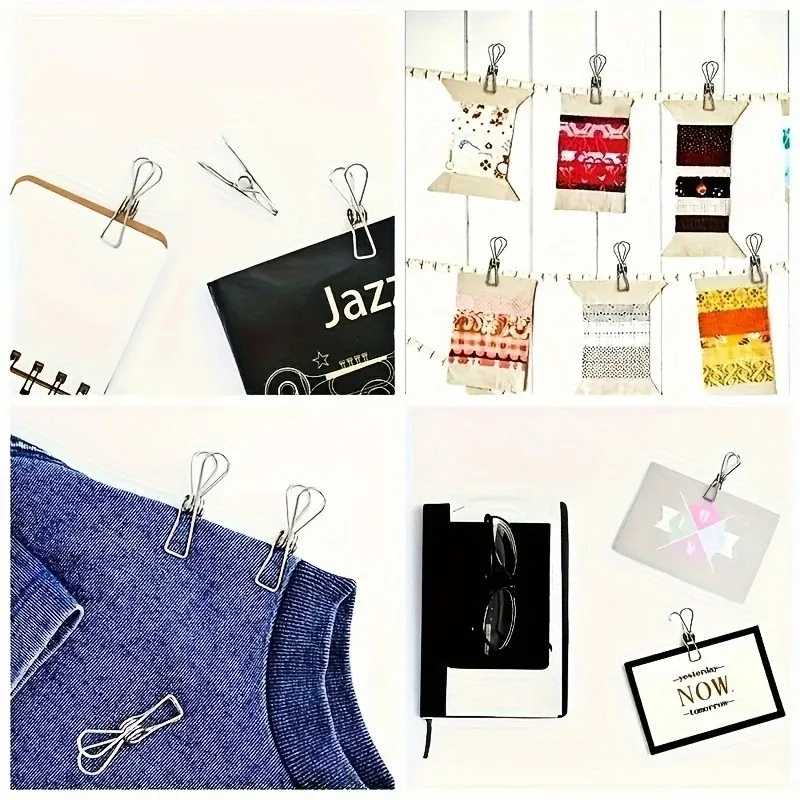 20 Stück Wäscheklammern aus Edelstahl, langlebige Wäscheklammern, Mehrzweck-Metallklammern für Wäsche, Haushalt und Küche – Detail 6