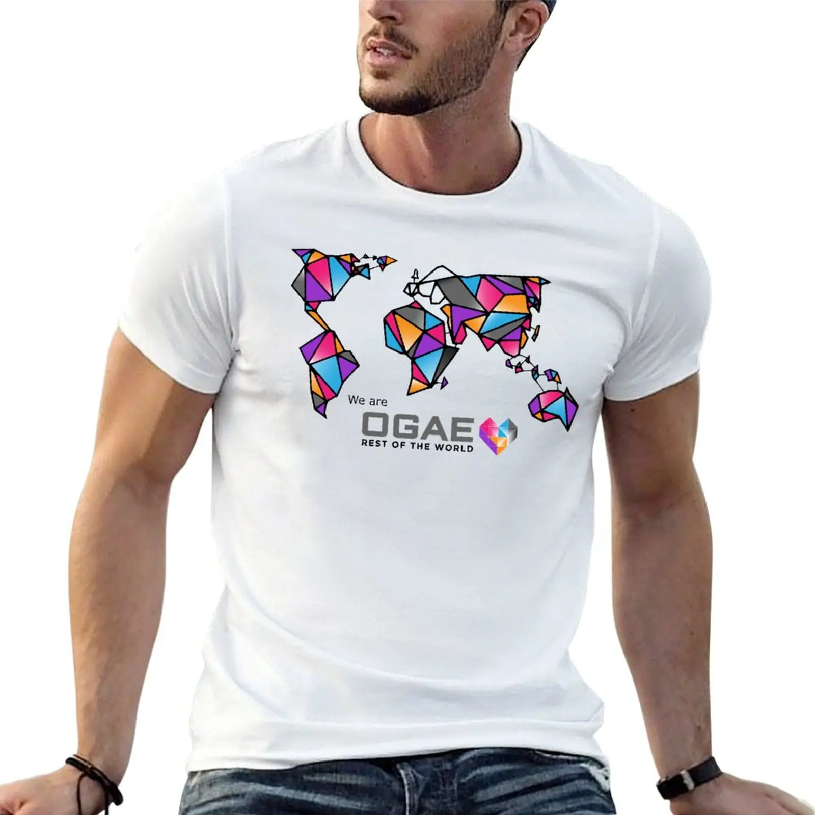 We are OGAE Rest of the World T-Shirt Casual Fashion Print Tee Top