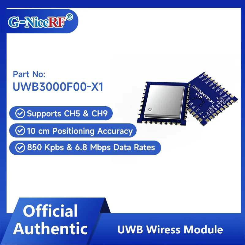 NiceRF|2PCS UWB3000F00-X1 1W Indoor & Outdoor Positioning And Ranging Module - Wireless Communication Module