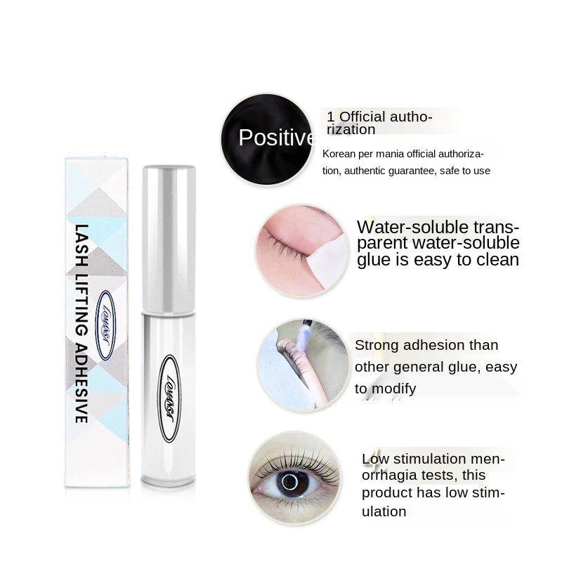 Madein Korea Lomansa Authentic Lash Lifting Adhesive 5ml Eyelash Curling Perming Rod Fix Glue Grafting eyelash glue odorless