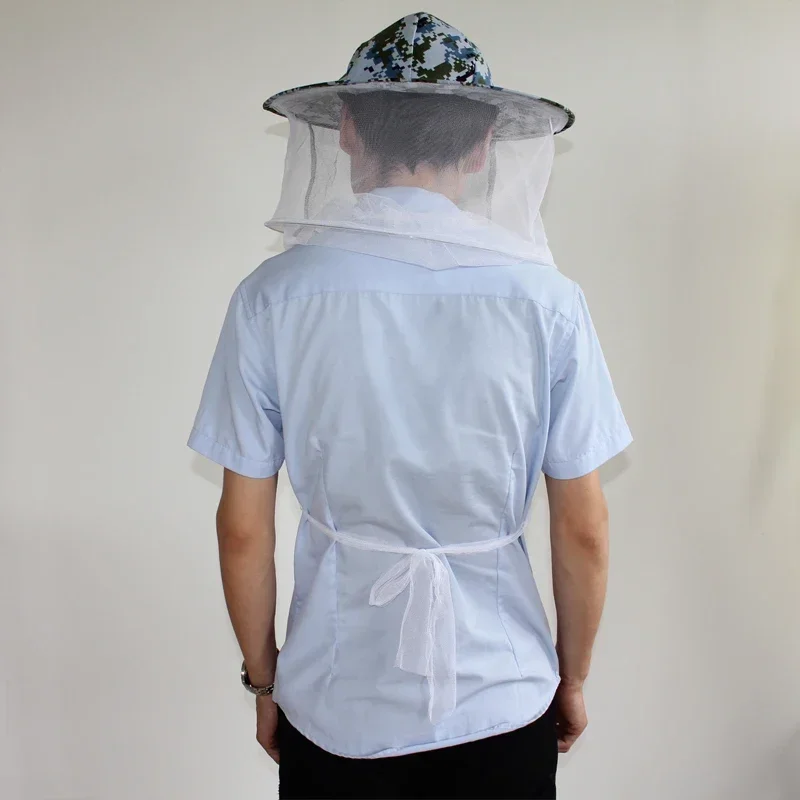 A 1PCS Navy Camouflage Preventing Cap Bee Clothing Protective Hat Anti Mosquito Bee Net Size