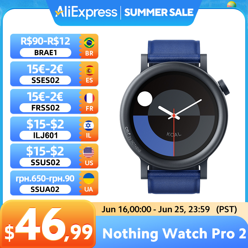 Global Version Nothing CMF Smart Watch Pro 2 1.32”AMOLED 100+watchfaces Bluetooth calls with AI noise reduction multi-system GPS