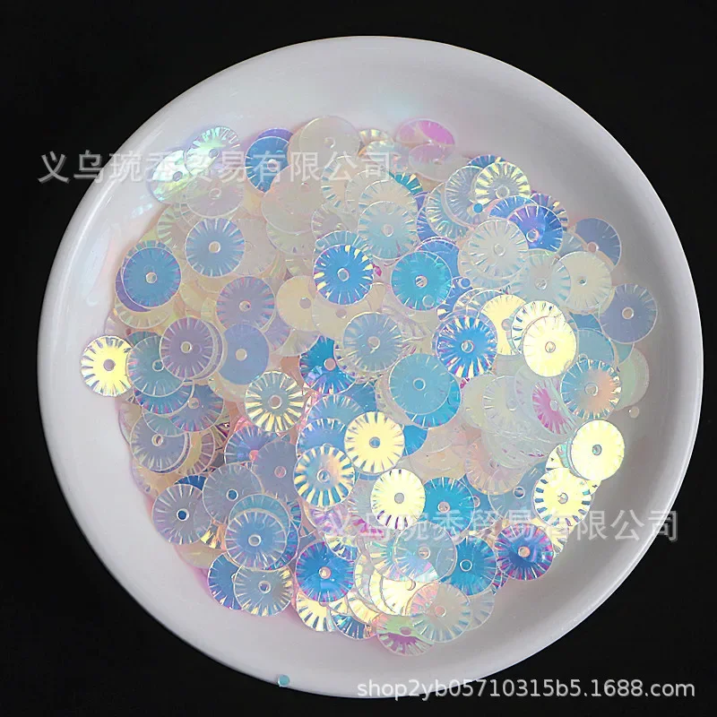 Golden transparent shell sequins fish scales three-dimensional pattern beads, handmade DIY bags, stage clothing accessories