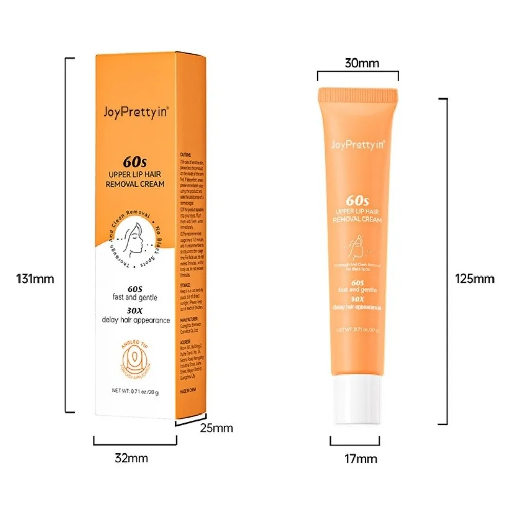 Gentle Formula Facial Hair Remover Hydrating Long-Lasting Hair Removal Cream Fast Acting Epilator Cream for Sensitive Skin