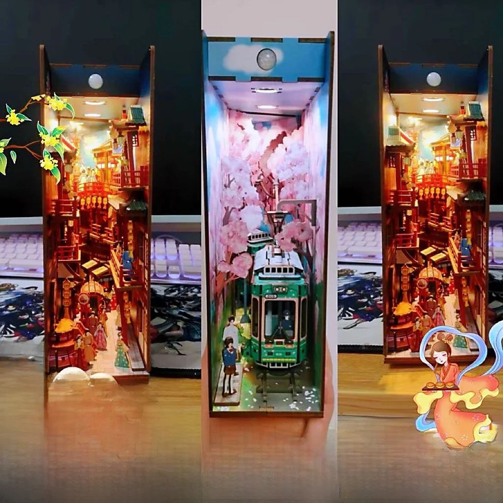 

3D Diy сборка Booke Tang Dynas ночной банкет индукционная креативная сборка деревянная модель украшения подарки для девочек