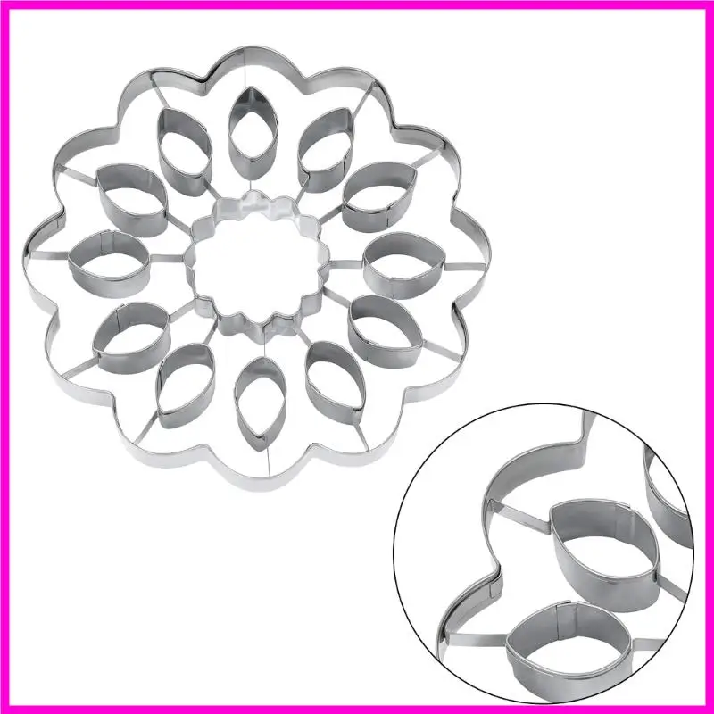 57BE Sun Flor Bolo Bolo aço inoxidável Cutter Cut Cutter Decorativo Mold para entusiastas criativos panificação