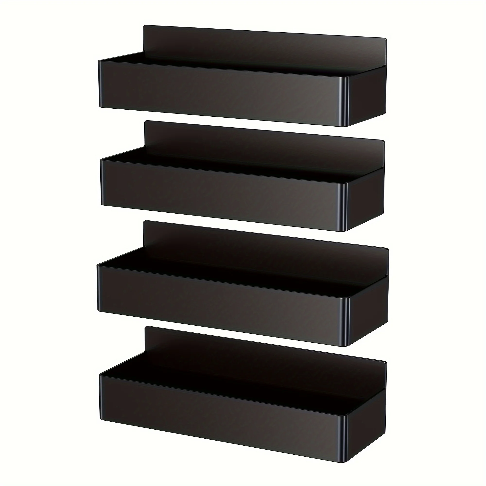 2 stuks/4 stuks magnetisch opbergrek, geen boor wandgemonteerde plank voor keuken en badkamer. Multifunctionele en ruimtebesparende organizer.