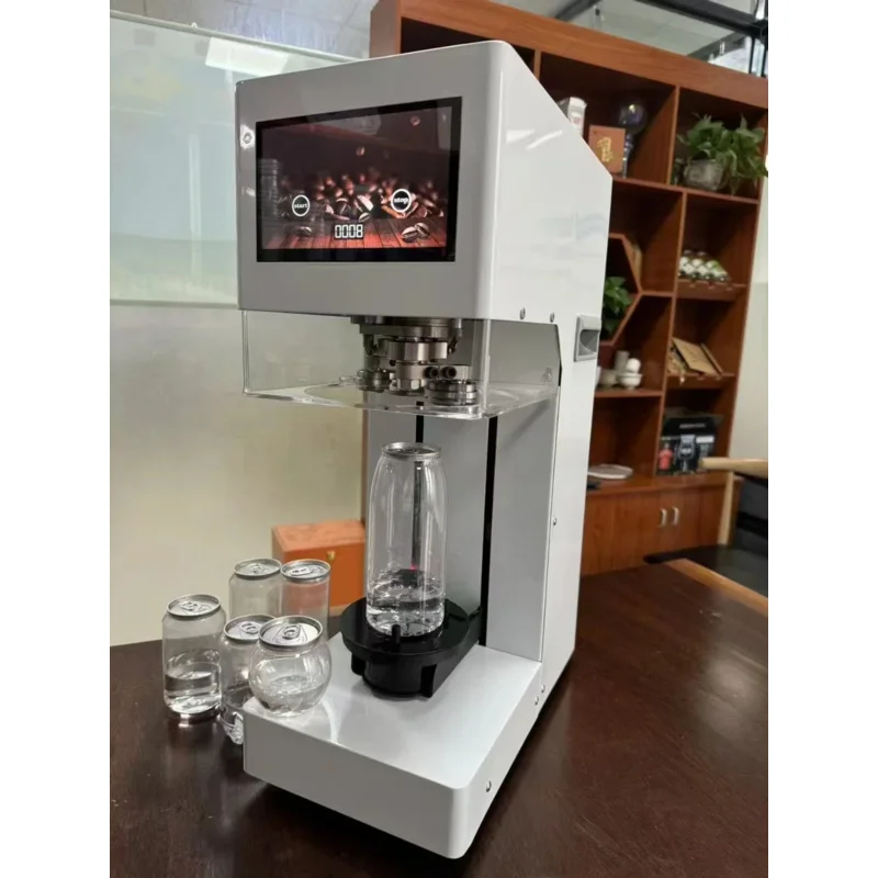 New Technique Non Rotary Automatic Lifting And Lowering 5S ligent Can Sealing hine Plastic PET Tin Jar Beer Cans Seamer