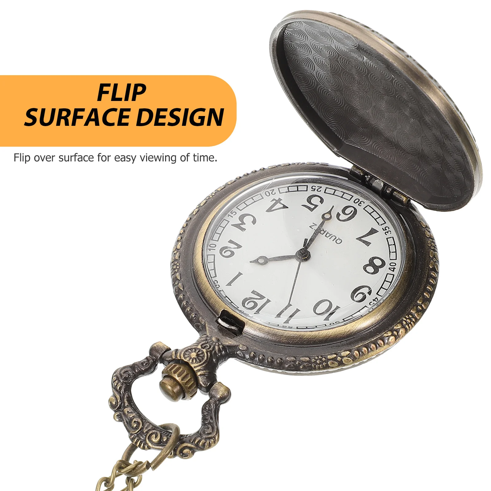 

Vintage Pocket Watch Retro Rose Pattern Decorative Watch for Adults Portable Small 's Women's Classic Timeless