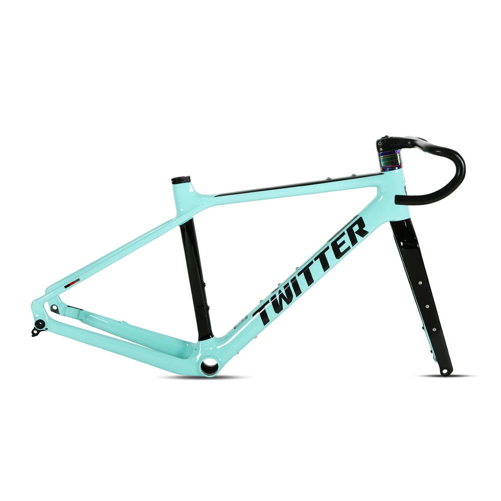 

New Design Twitter Gravel X Carbon Road Gravel Frame with Integrated handlebar Disc Carbon Road Bicycle Frame for Gravel Bike