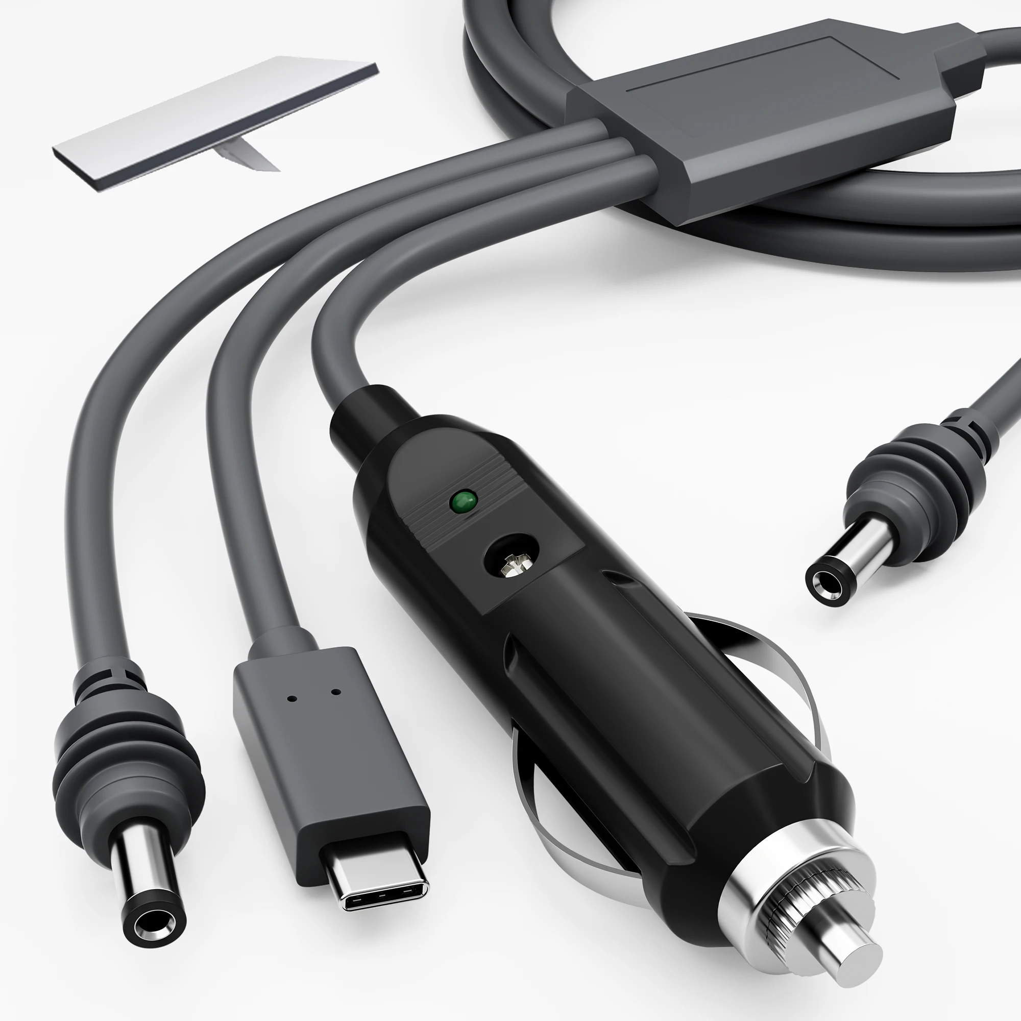Starlink Mini 3-in-1 DC Power Cable USB-C 12-24V Cigarette Lighter Plug & DC Male Cord Input Power Cable for Starlink Mini