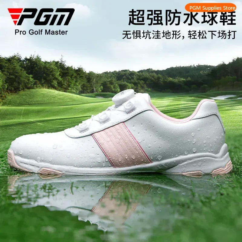 

Обувь для гольфа PGM, женская повседневная спортивная обувь, обувь без шнурков, женская водонепроницаемая обувь для гольфа XZ341
