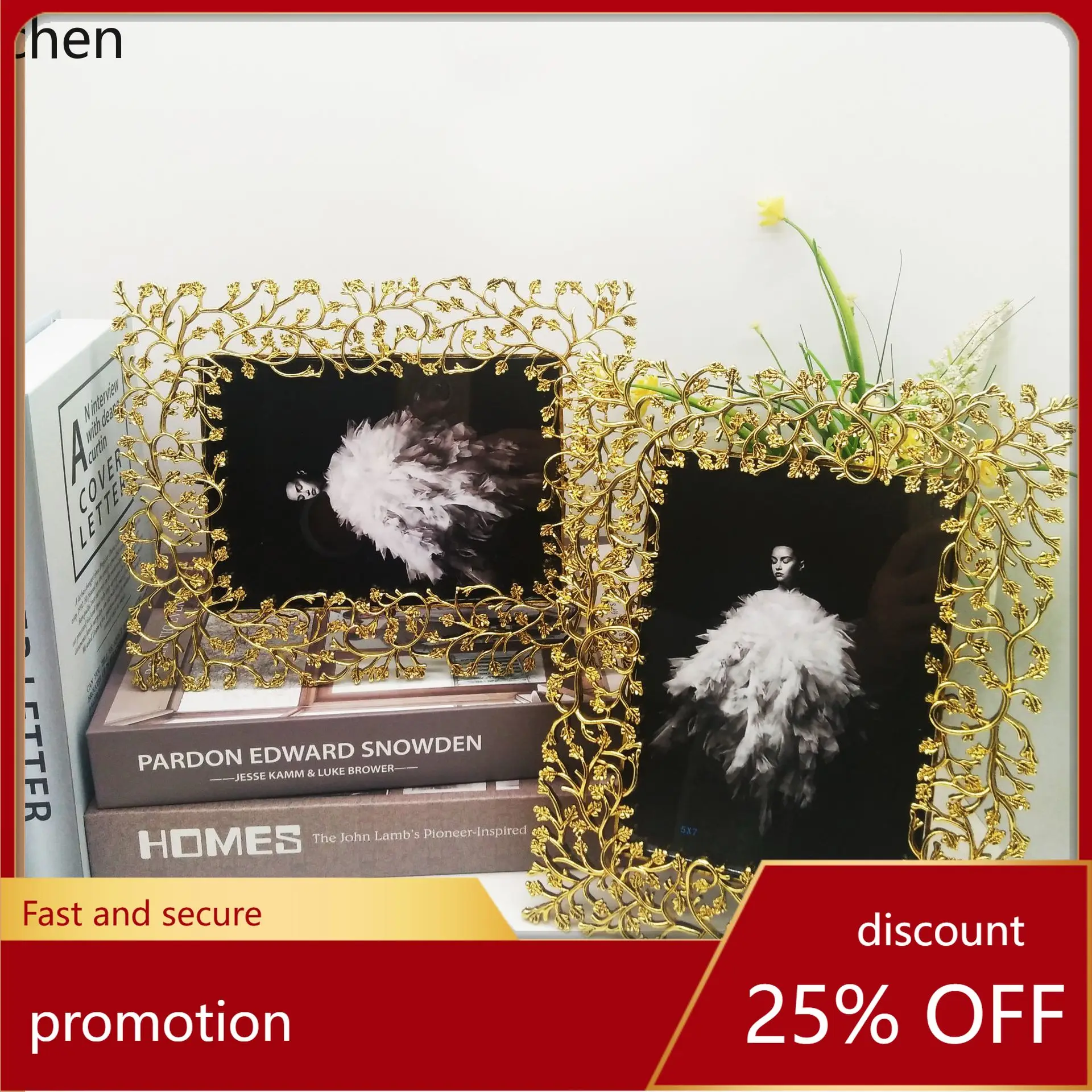 

Hxl metal fashion retro metal photo frame lightweight ornament decoration