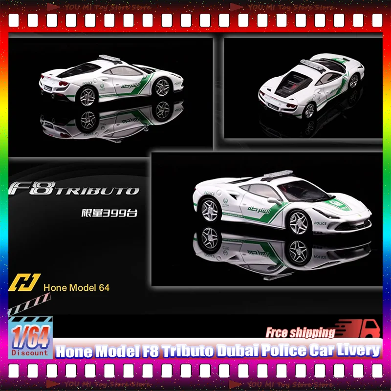 

Новый запас 1:64 Hone Model F8 Tributo Dubai Police Car Livery Simulation Alloy Миниатюрная литая модель автомобиля на заказ Детские игрушки Подарки