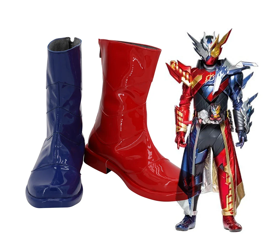 

Kamen Rider Build Trial Form Cosplay Boots Blue Red Shoes Masked Rider Cosplay Custom Made Any Size