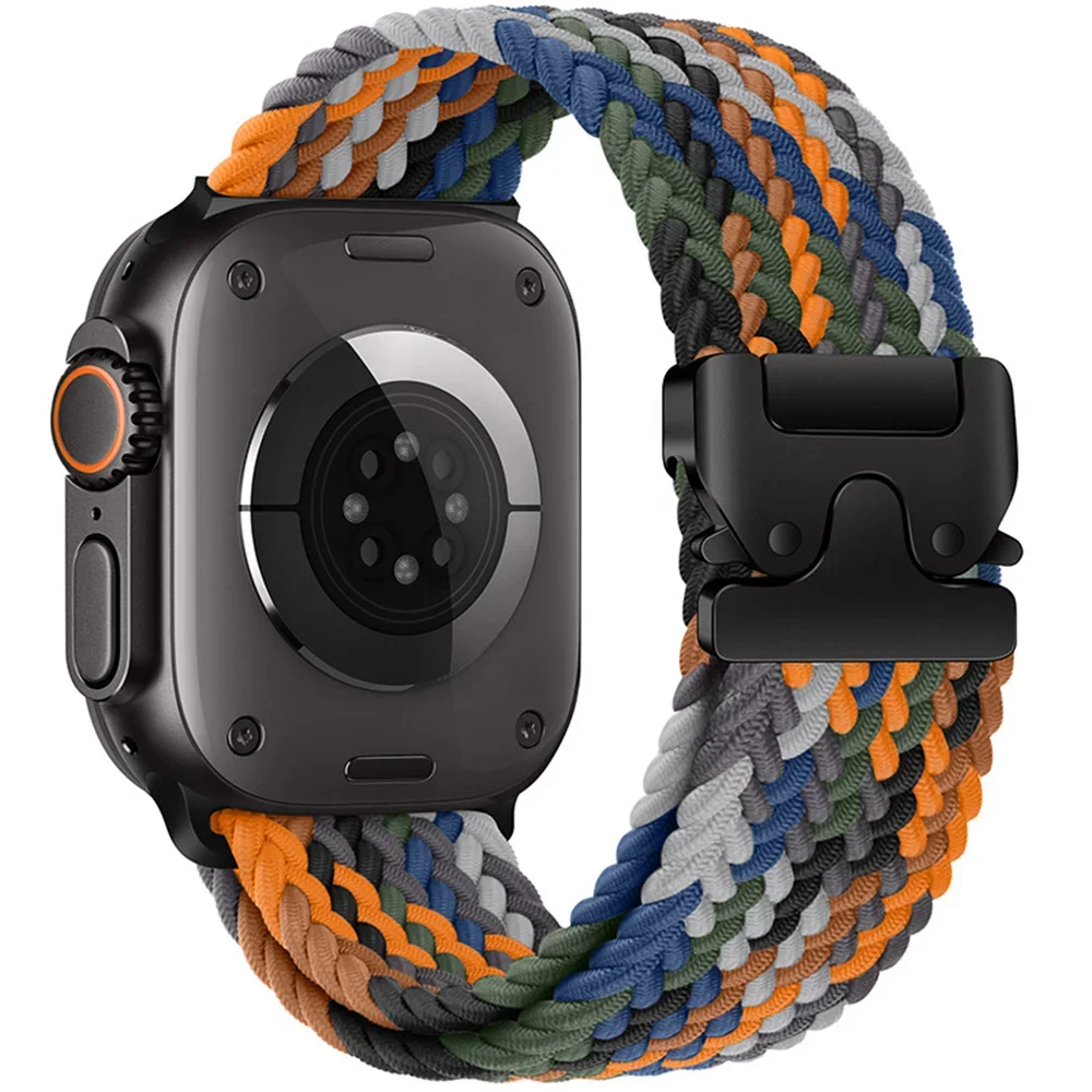 for Apple Watch 46mm Band 49mm 45mm 44mm 42mm Nylon Loop Parachute-style Buckle Strap iWatch Ultra 10 9 8 7 6 SE 5 4 3 41mm 40mm