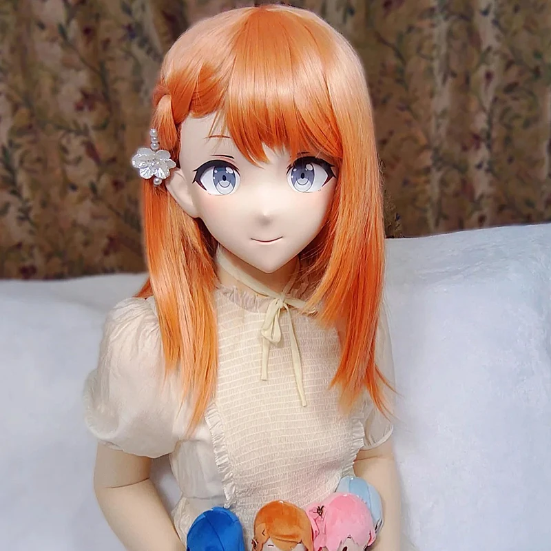 Pełna opaska z zamkiem Personalizacja Pełna Lalka Crossdress Damska/Dziewczęca Postać z Kreskówki Kig Cosplay Japońskie Anime Kigurumi Maski