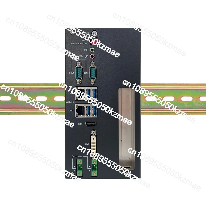 

H110 chipset fanless DIN rail industrial computer, 12V/24V DC input, 1x PCI slots for automation and control